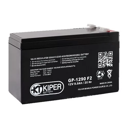 Купить аккумуляторную батарею 12V/9Ah Kiper GP-1290 (F2)