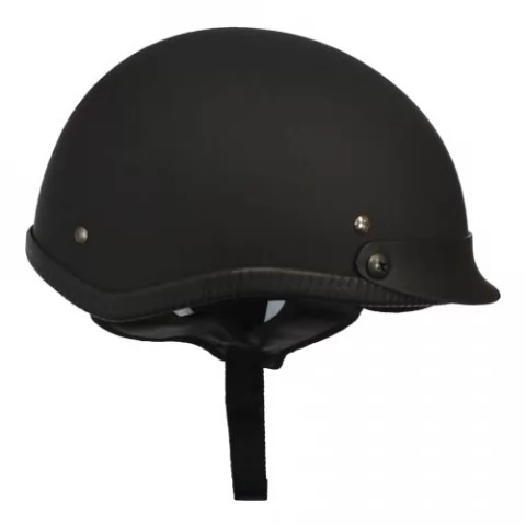 Купить ретро мотошлем Solid Flat Black Half Helmet матовый