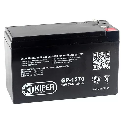 Купить аккумуляторную батарею Kiper GP-1270 F1 12V 7.0Ah/20Hr