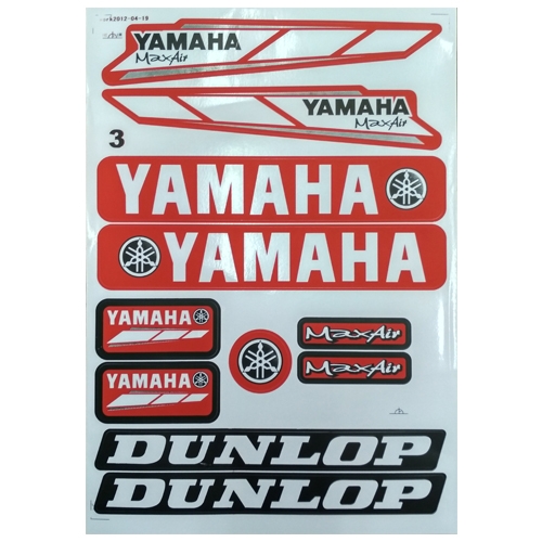 Купить наклейки Yamaha Dunlop white A4