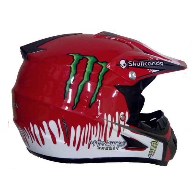 Casco para moto monster energy sale