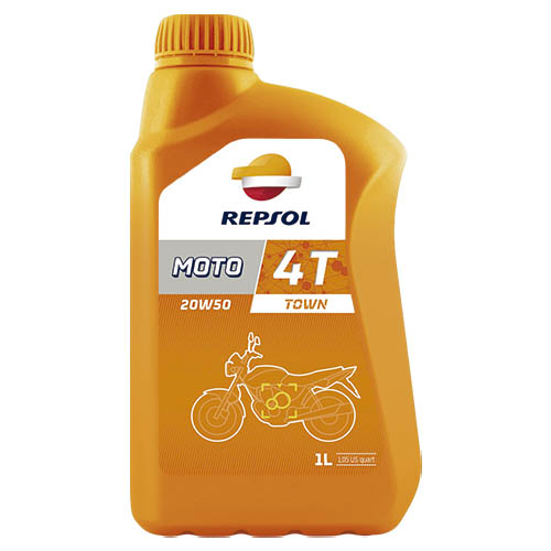 Масло четырехтактное 20W50 минеральное REPSOL Moto Town 4T 1 л