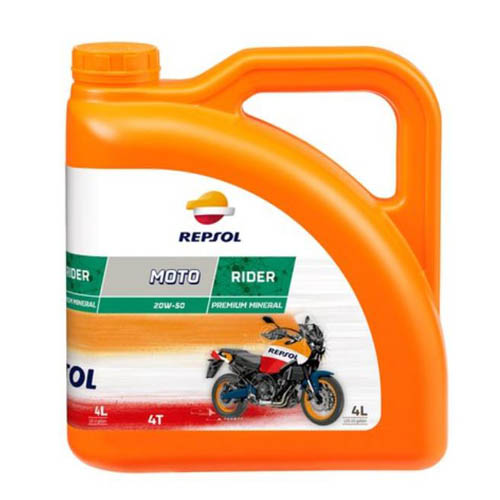 Масло четырехтактное 20W50 минеральное REPSOL Moto Rider 4T 4 л