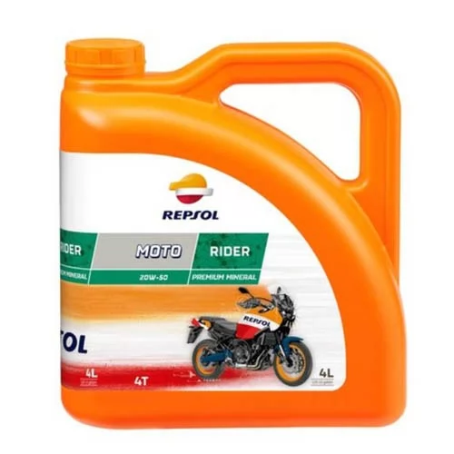 Купить масло четырехтактное 20W50 минеральное REPSOL Moto Rider 4T 4 л
