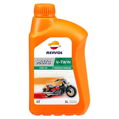 Масло четырехтактное 20W50 минеральное REPSOL Moto V-TWIN 4T 1 л