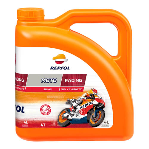 Масло четырехтактное 5W40 синтетическое REPSOL Moto Racing 4T 4 л