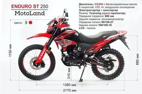 Мотоцикл Motoland Enduro ST 250 без ПТС