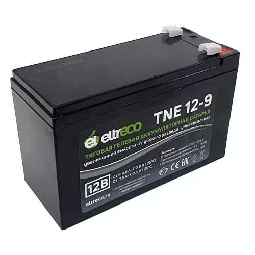 Купить тяговый аккумулятор Eltreco TNE12-9 (12V9A/H C20)