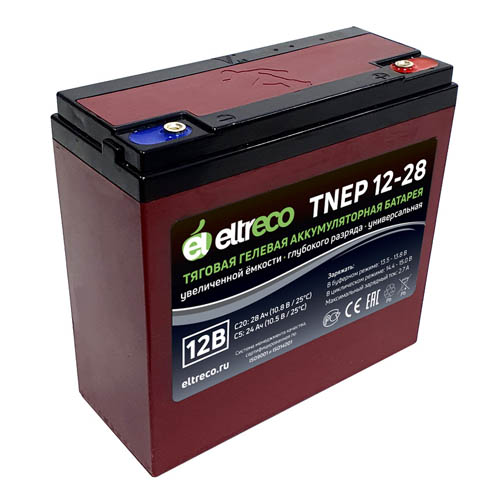 Тяговый аккумулятор Eltreco TNEP12-28 (12V23.5A/H C3)