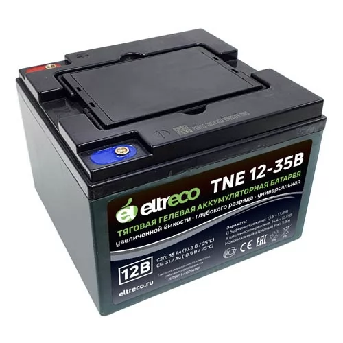 Купить тяговый аккумулятор Eltreco TNE12-35 (12V28.5A/H C3)