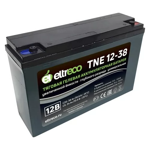 Купить тяговый аккумулятор Eltreco TNE12-38 (12V32.5A/H C3)