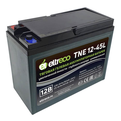 Тяговый аккумулятор Eltreco TNE12-45 (12V38A/H C3)