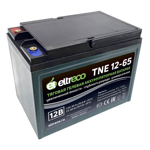 Тяговый аккумулятор Eltreco TNE12-65 (12V58A/H C3)