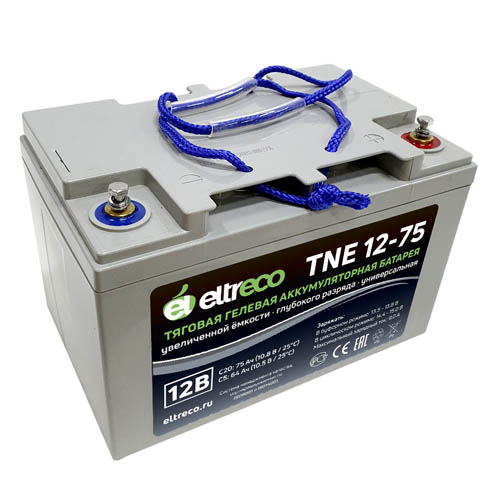 Тяговый аккумулятор Eltreco TNE12-75 (12V60A/H C3)