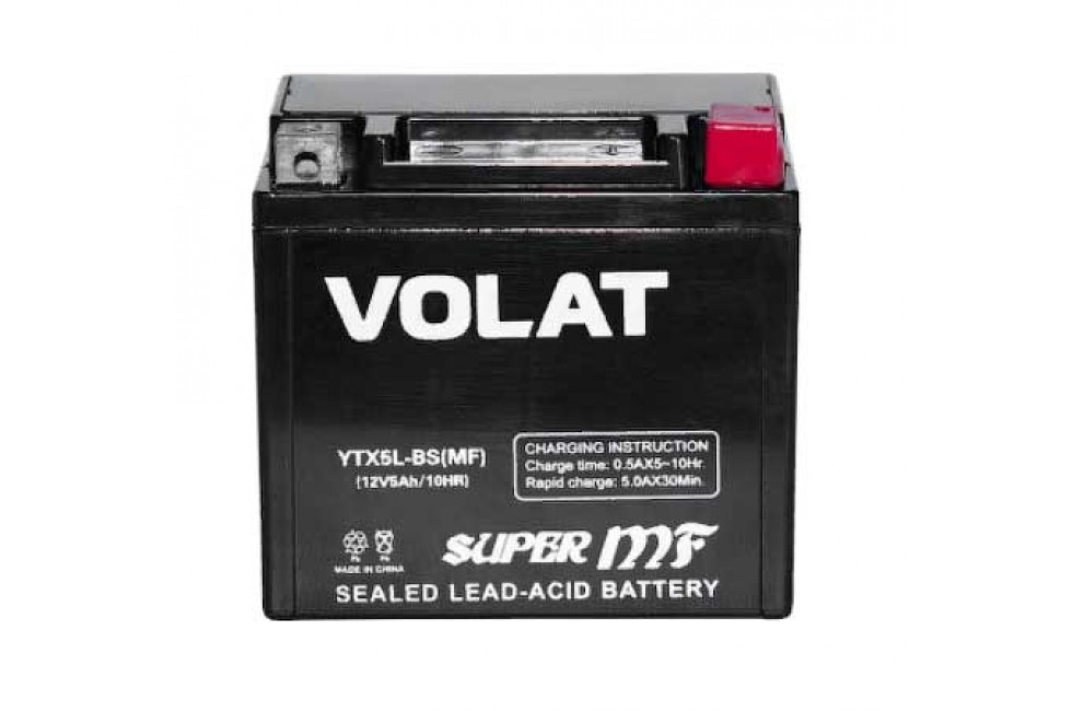 Купить аккумулятор Volat YTX5L-BS AGM (5 A/H) Аккумулятор Volat YTX5L-BS AGM (5 A/H)