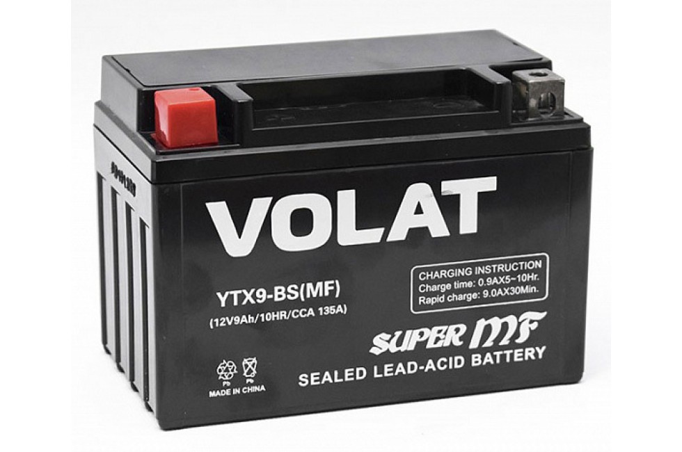 Купить аккумулятор Volat YTX9-BS (MF) AGM (9 A/H) Аккумулятор Volat YTX9-BS (MF) AGM (9 A/H)