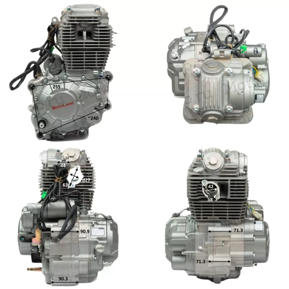 Двигатель 300см3 172FMM-3A (CB250-F+BB300 D-75мм) ZS грм цепь,5ск (полный комплект)