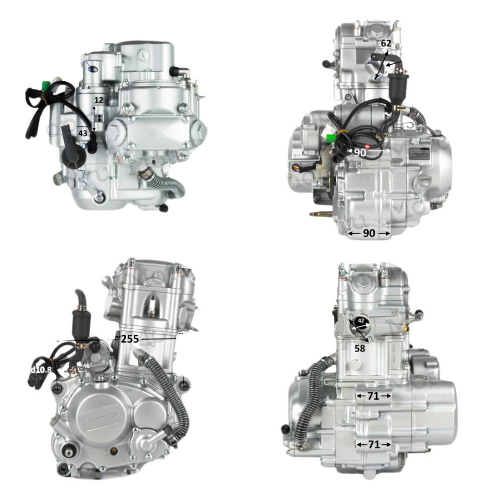 Двигатель 250см3 169MM CB250 (69x65) Zongshen 2 клапана/водянка+радиаторы