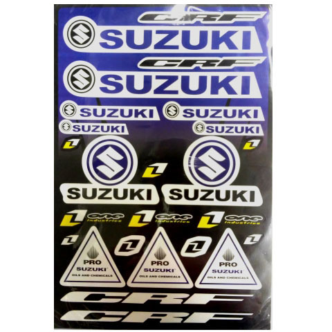 Купить наклейки на мотоцикл Suzuki синие