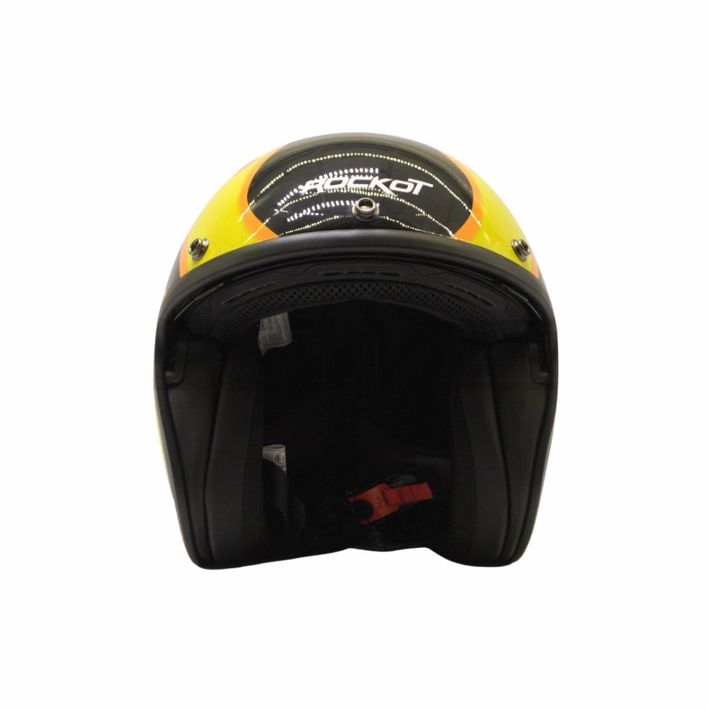Шлем открытый с козырьком ROCKOT RM-391 Classic Flame