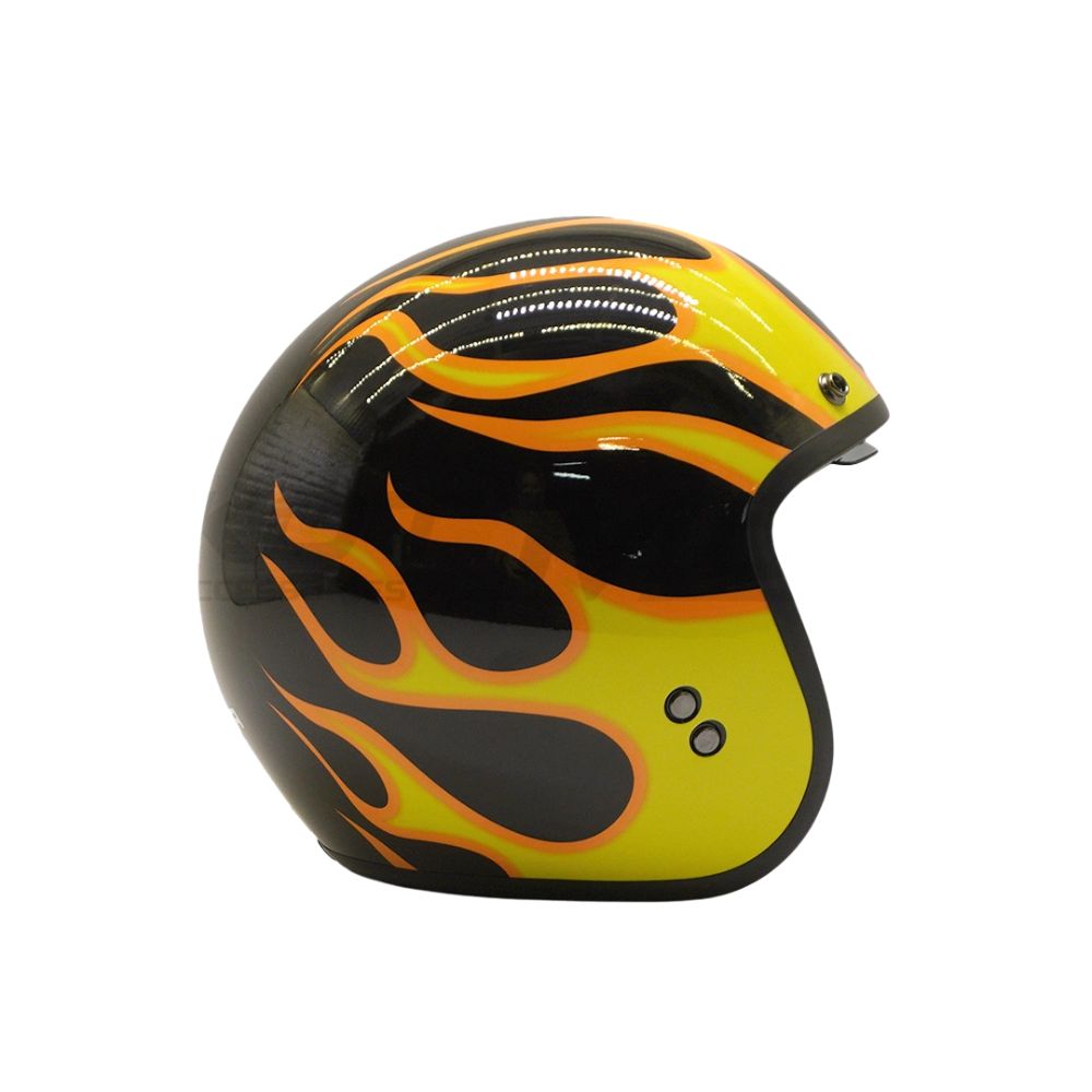 Шлем открытый с козырьком ROCKOT RM-391 Classic Flame