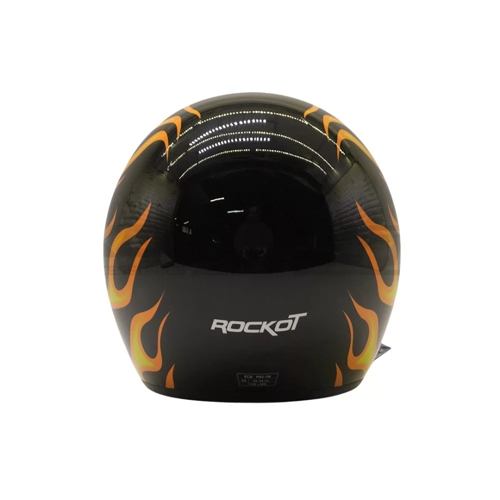 Купить шлем открытый с козырьком ROCKOT RM-391 Classic Flame Шлем открытый с козырьком ROCKOT RM-391 Classic Flame