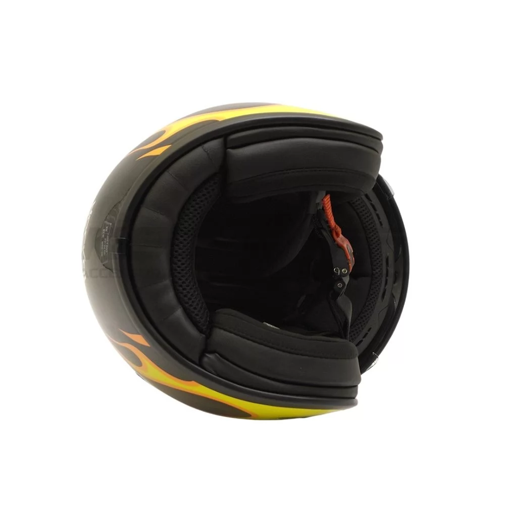 Купить шлем открытый с козырьком ROCKOT RM-391 Classic Flame Шлем открытый с козырьком ROCKOT RM-391 Classic Flame