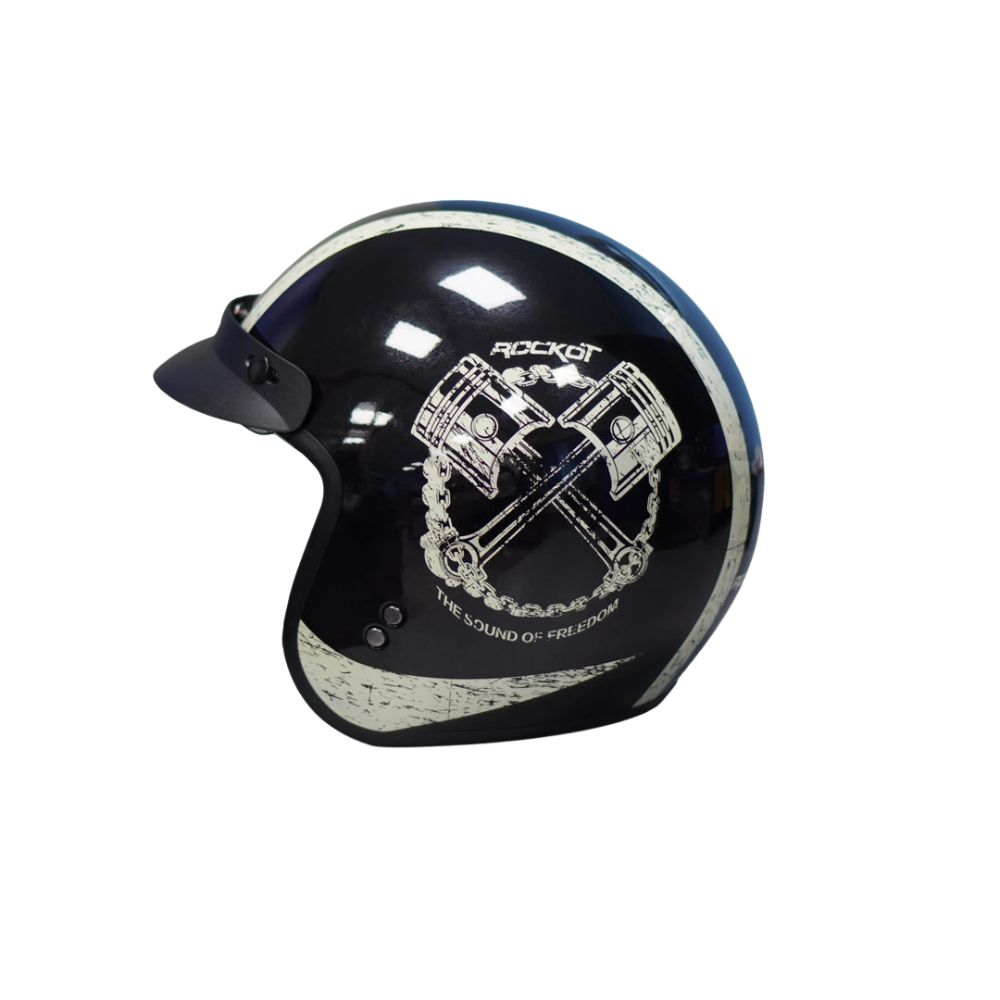 Шлем открытый с козырьком ROCKOT RM-391 Classic Style