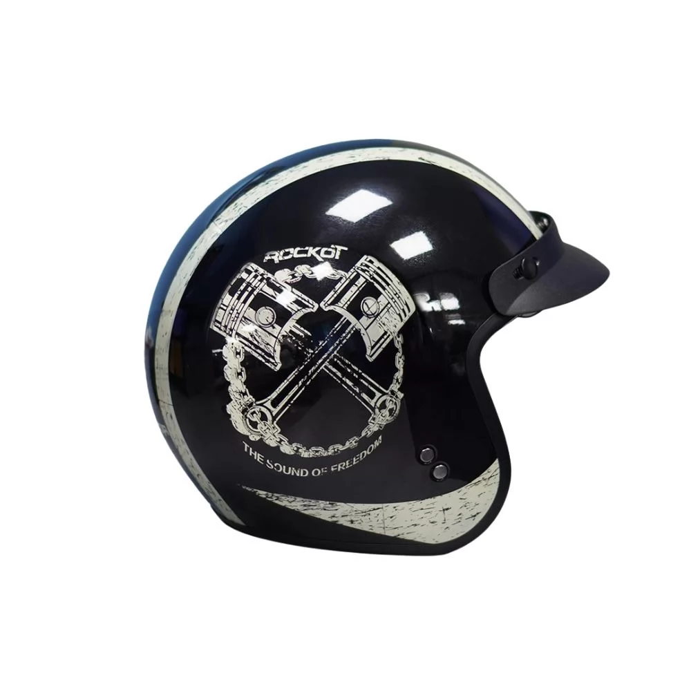 Купить шлем открытый с козырьком ROCKOT RM-391 Classic Style Шлем открытый с козырьком ROCKOT RM-391 Classic Style