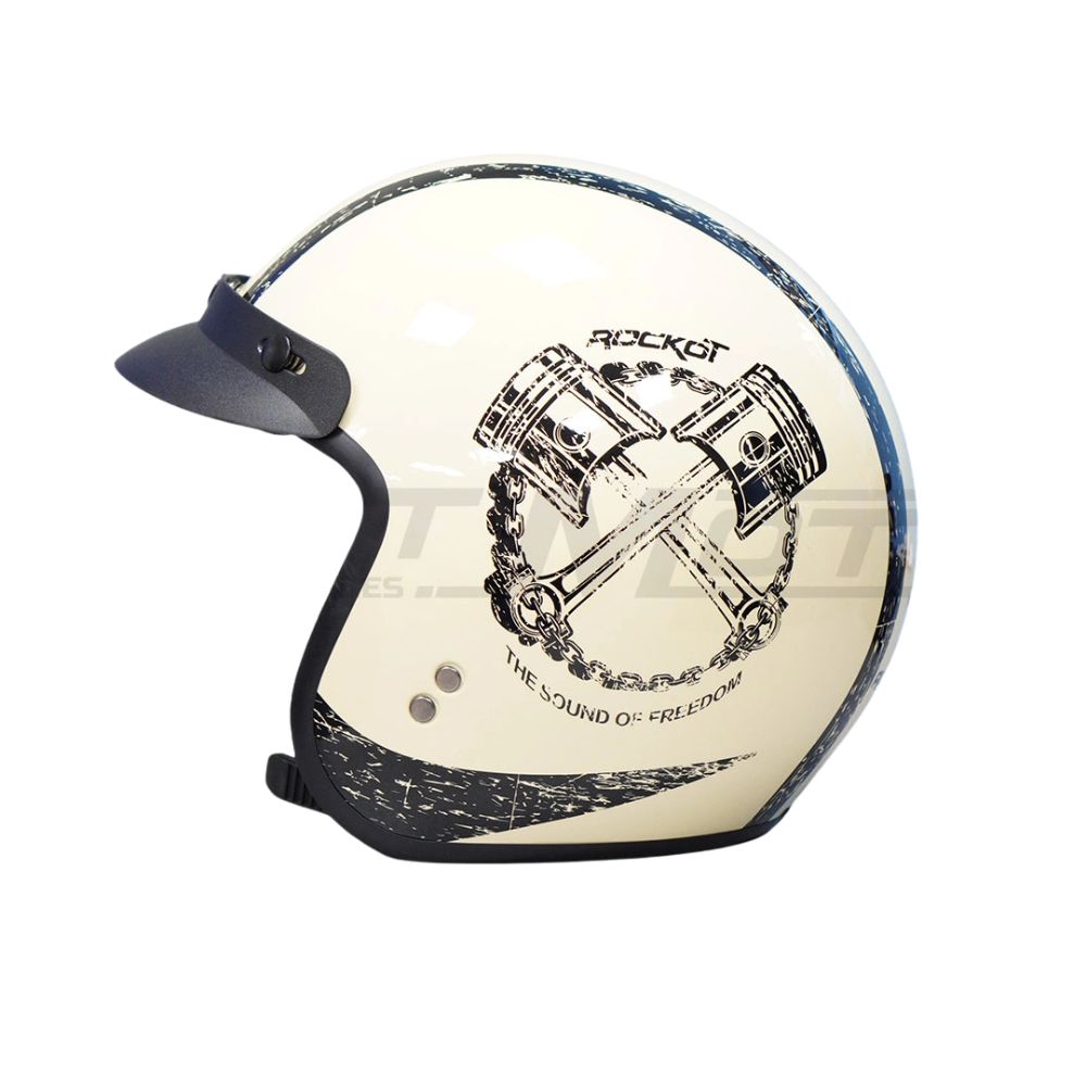 Шлем открытый с козырьком ROCKOT RM-391 Classic Style