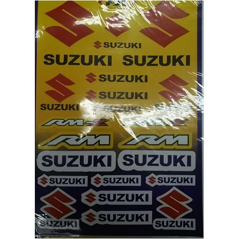 Купить наклейки на мотоцикл Suzuki желтые