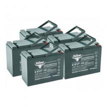 Комплект тяговых гелевых аккумуляторов RuTrike 6-EVF-38 (60V38A/H C3)
